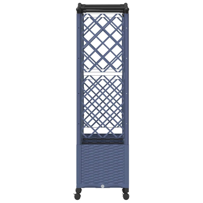 Cama Elevada Con Trellis Y Techo Gris 163 X 40 X 144 Cm Pp