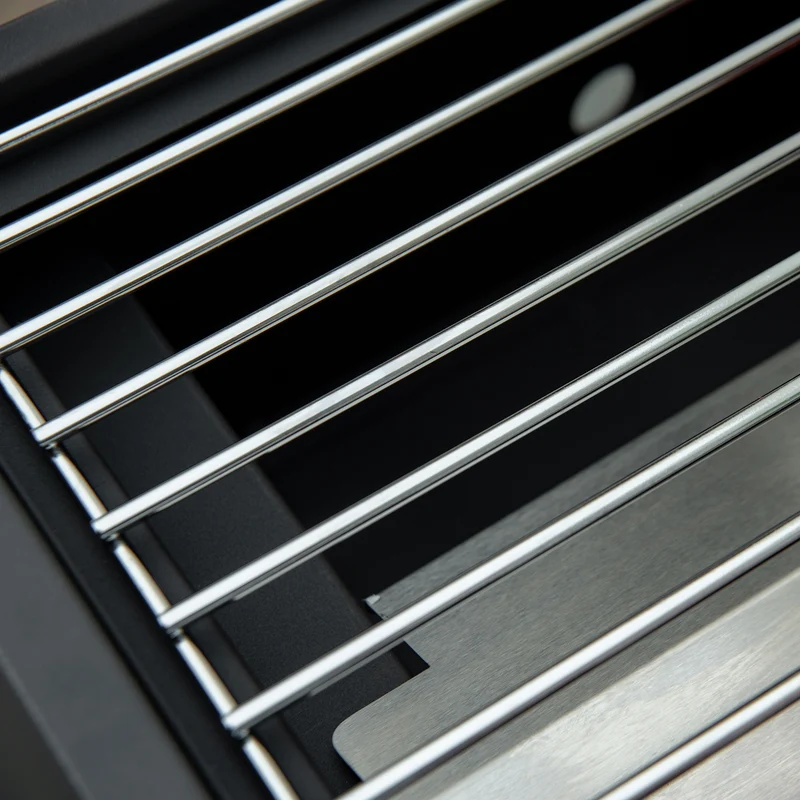 Outsunny Barbacoa De Mesa A Gas Plegable Con 2 Quemadores Tapa Y Parrillas Bbq