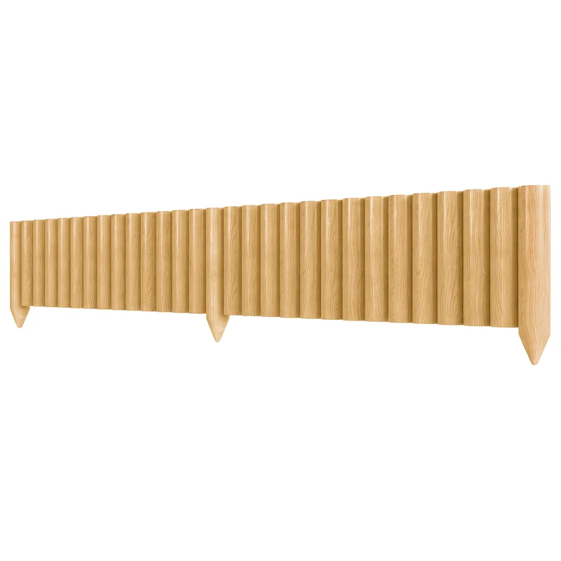 Outsunny Valla De Jardín De Madera 176x38 Cm Para Huerto Patio Natural