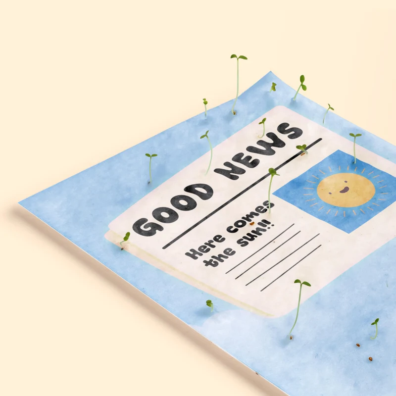 Pack 3 Postales Plantables Summer Vibes Semillas Naturales | Papel de Algodón Reciclado | Regalo Original - Resetea