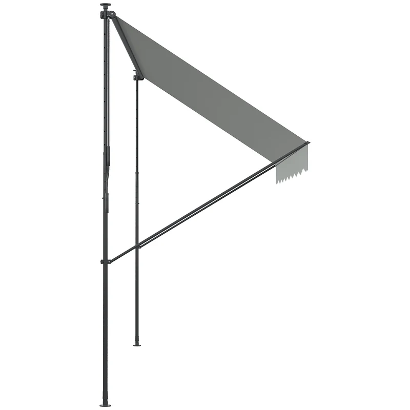 Outsunny Toldo Manual Retráctil 300x175x210-310cm Manivela Protección Uv40 Crema