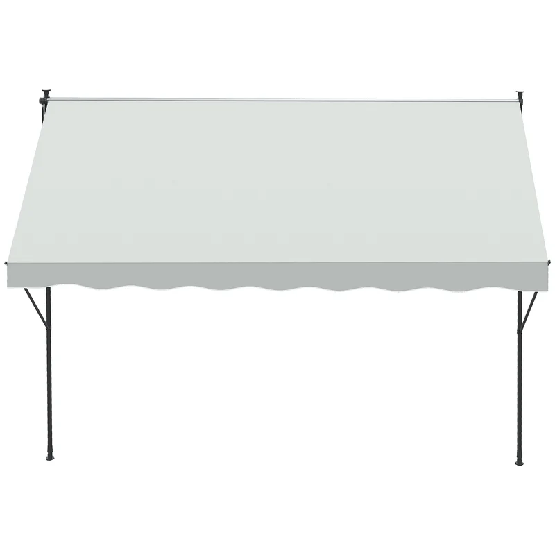 Outsunny Toldo Manual Retráctil 300x175x210-310cm Manivela Protección Uv40 Crema