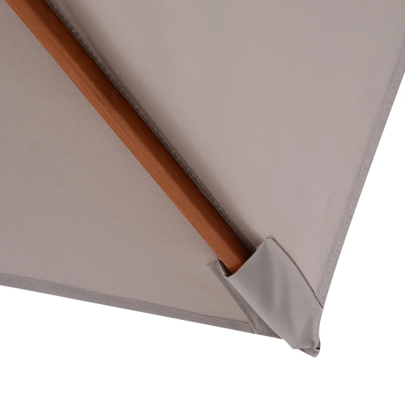 Outsunny Sombrilla De Jardín Rectangular 200x150x235 Cm Anti-uv Gris