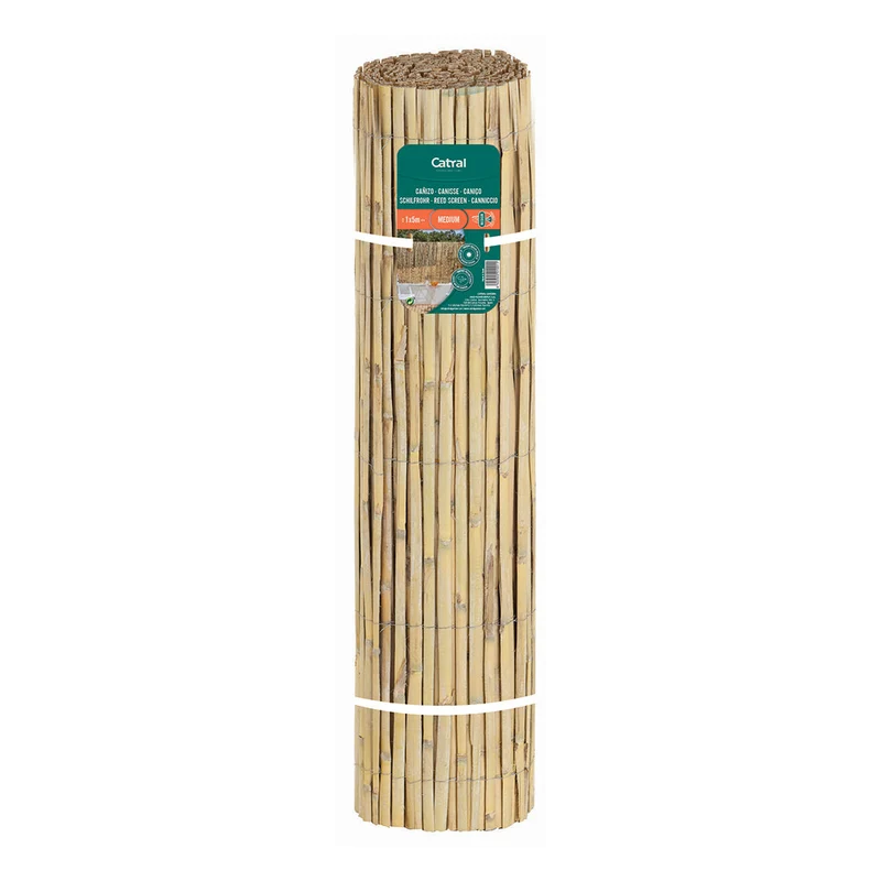 Cañizo Media Caña Natural - Tejido Duradero - 1x5 M - Multicolor