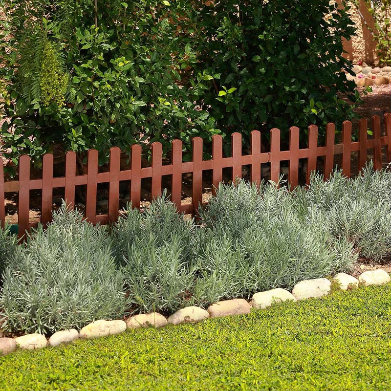 Pack 5 Mini Vallas Clickfence Lop Marrón - Ecológicas Y Versátiles - 0,35x0,55x0,02 M - Multicolor