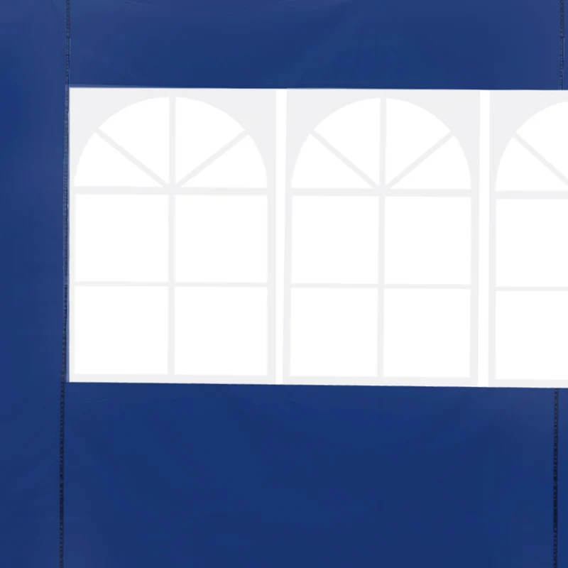 Outsunny 2 Paredes Laterales 2x3m Con Ventanas Para Carpa 3 X 3 M/3 X 6 M Azul