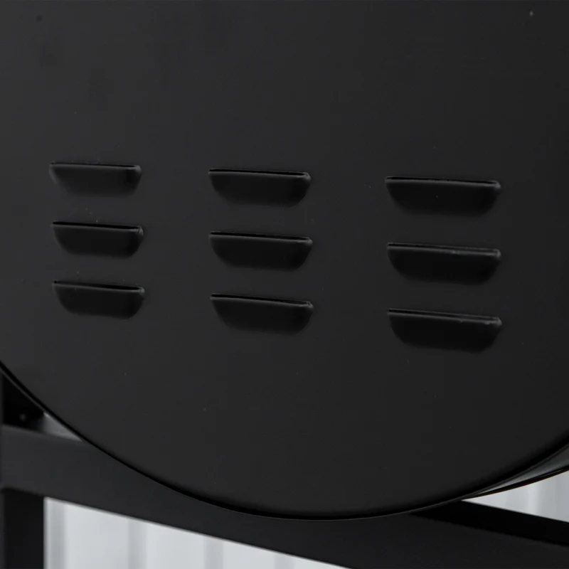 Outsunny Barbacoa De Carbón Con Parrilla Ajustable En Altura Ruedas 90x45x96 Cm
