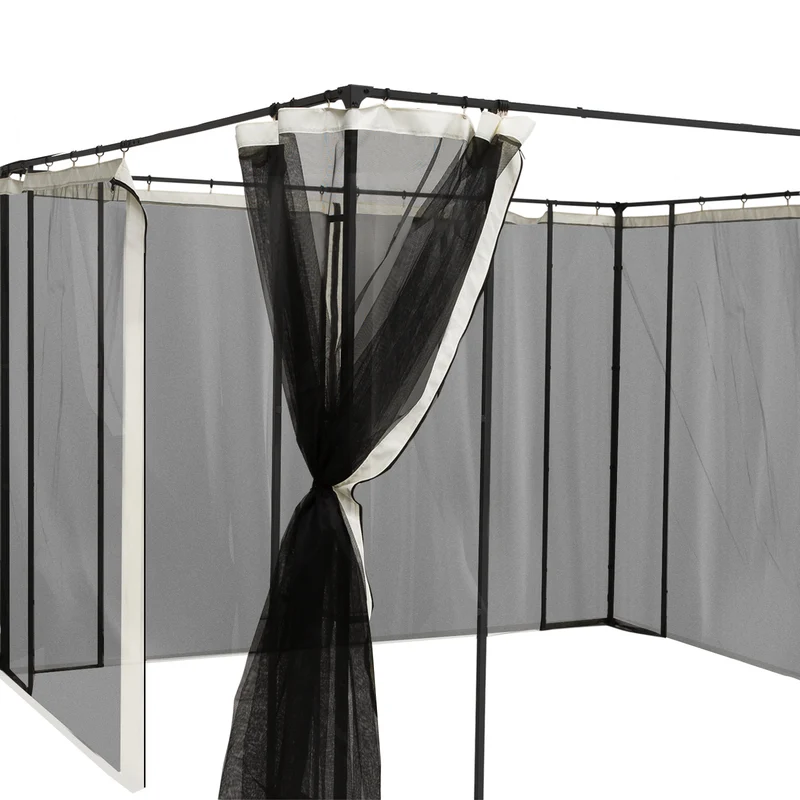 Outsunny 4 Paneles Laterales 352x207 Cm Para Carpa De Jardín Mosquitera