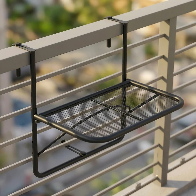 Outsunny Mesa Colgante Balcón Altura Ajustable En 3 Posiciones Carga 30kg