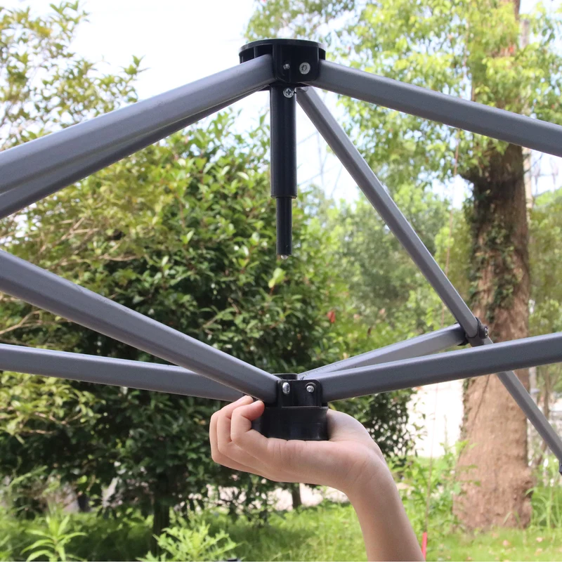 Outsunny Carpa Plegable 2,5x2,5x2,7 M Con Altura Ajustable Anti-uv Blanco