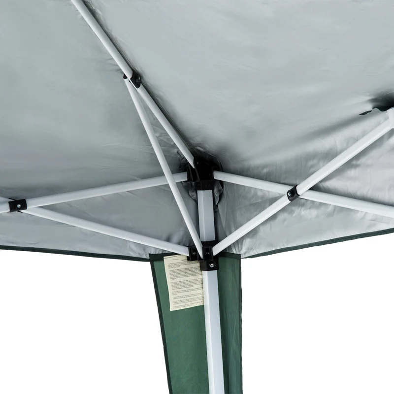 Outsunny Carpa Plegable 2,4x2,4m De Jardín Diseño Pop Up Cenador De Acero Y Tela