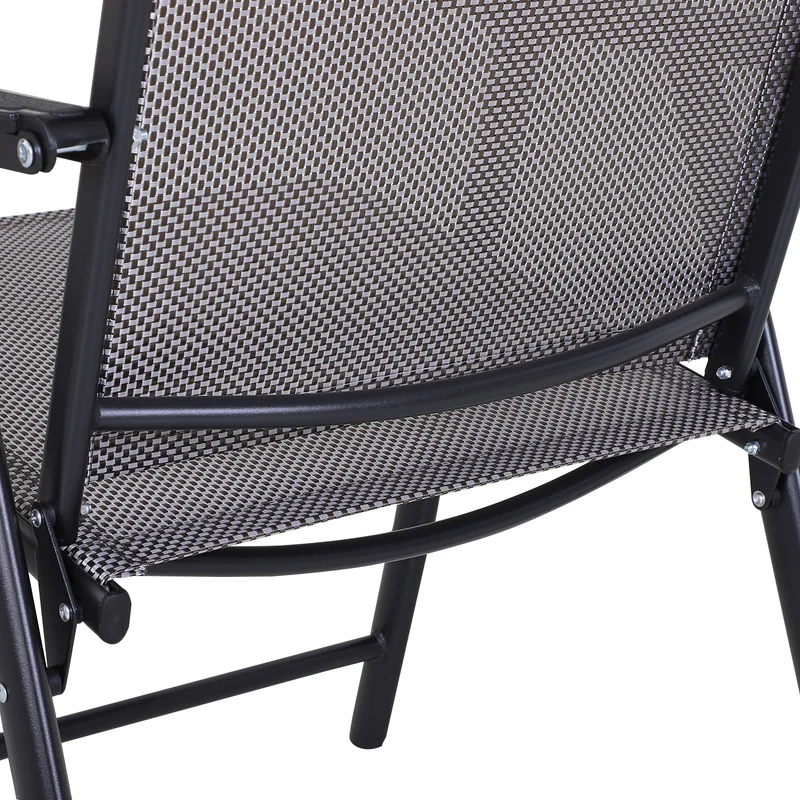 Outsunny Conjunto De 2 Sillas Plegables Con Reposabrazos Para Jardín O Terraza