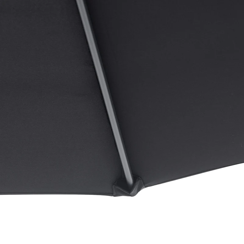 Outsunny Sombrilla De Jardín Ø295x250cm Inclinable Manivela Base Cruzada Negro