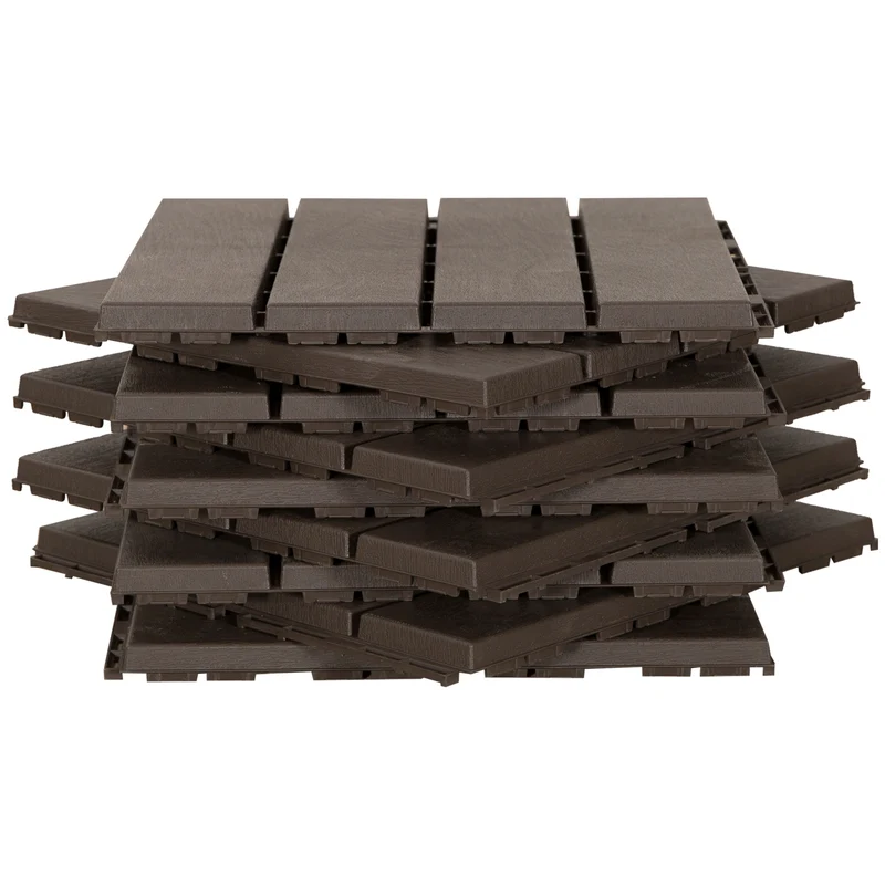 Outsunny Baldosas Cuadradas Para Suelos 30x30 Paquete De 9 Piezas Cubre 0.81 M²