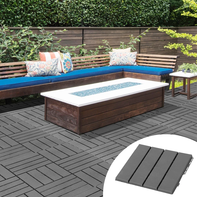 Outsunny Baldosas Cuadradas Para Suelos 30x30 Paquete De 9 Piezas Cubre 0.81 M²
