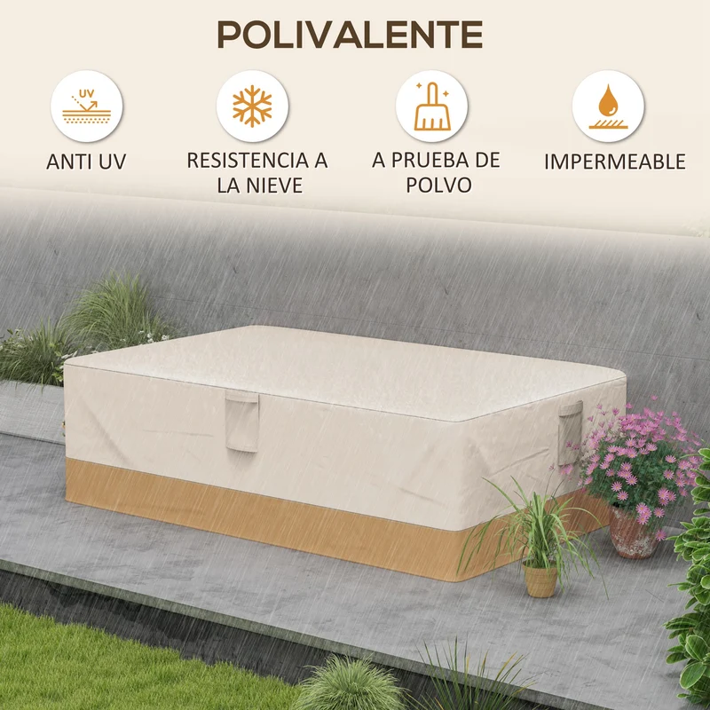 Outsunny Funda Protectora Para Muebles De Jardín Tela Oxford 600d Impermeable