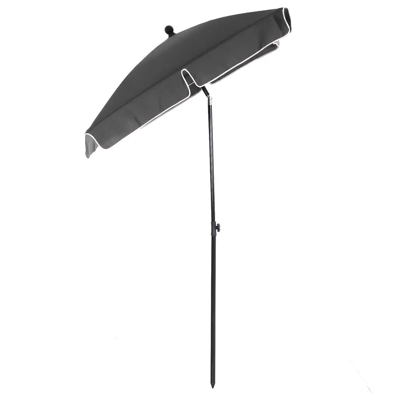 Outsunny Sombrilla De Jardín De Aluminio 2x1,3x2,5 M Gris