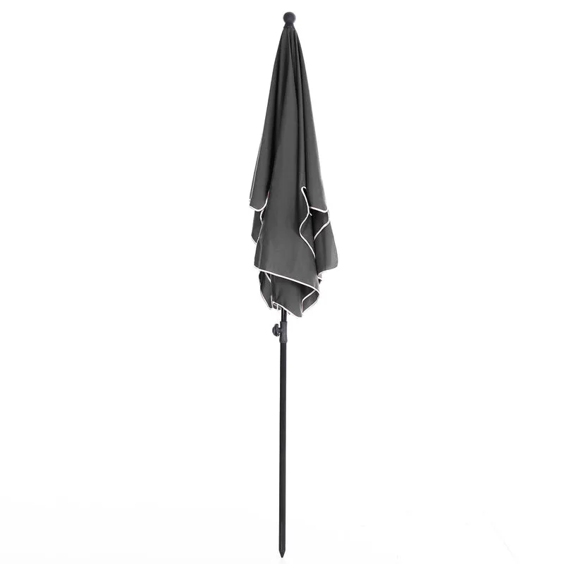 Outsunny Sombrilla De Jardín De Aluminio 2x1,3x2,5 M Gris