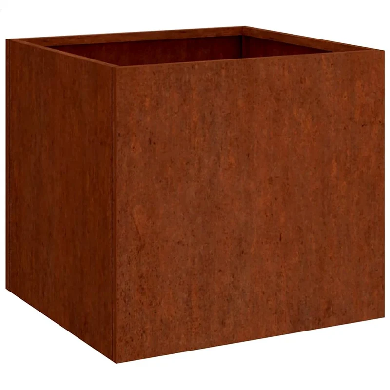 Jardinera De Acero Corten 42x40x39 Cm