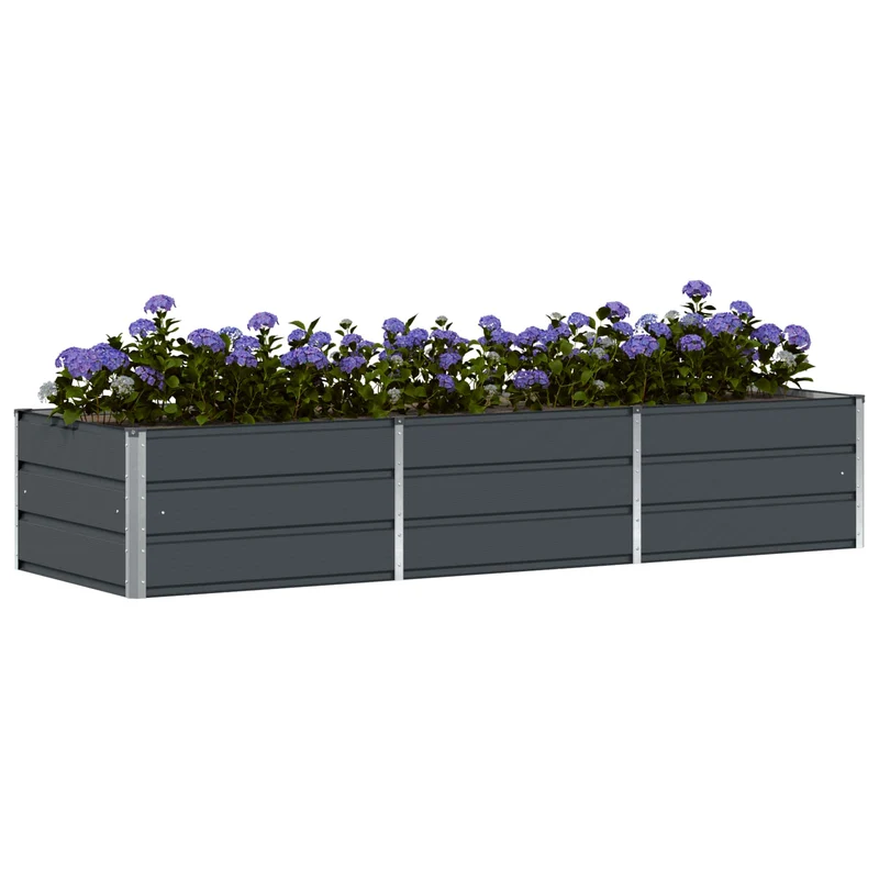 Jardinera Antracita 240 X 80 X 45 Cm Acero