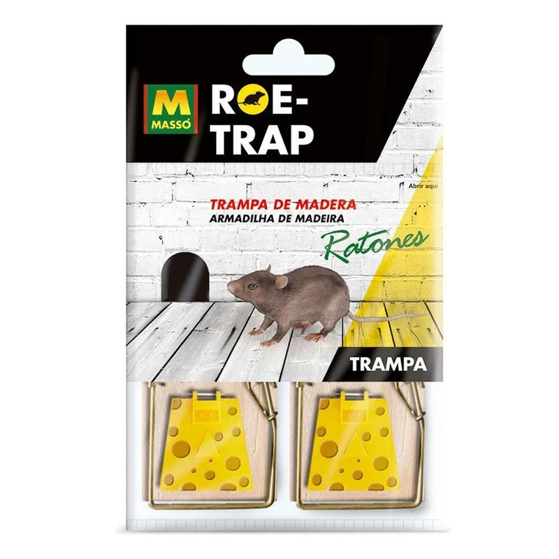 Ratonera Plana Tabla Pña 2 Uds