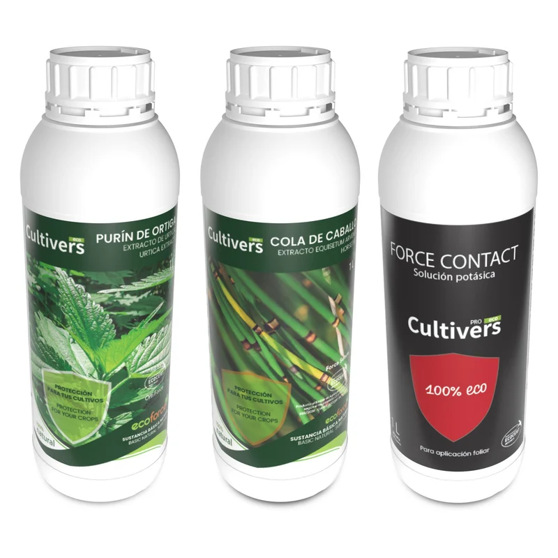 Pack Cola De Caballo, Purín De Ortiga Y Jabón Potásico Cultivers 5 L