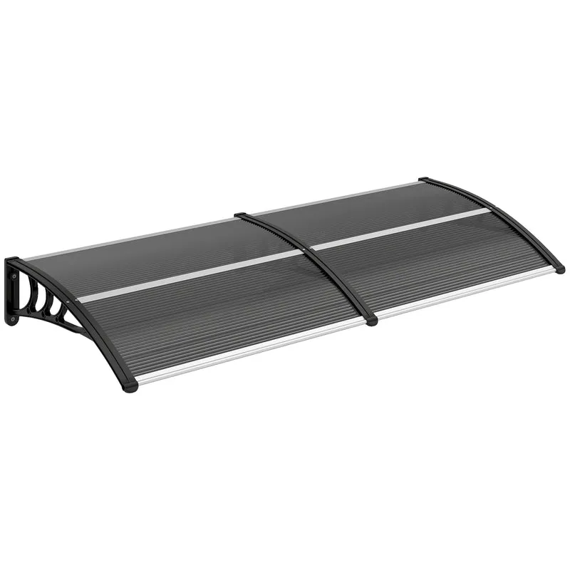 Outsunny Marquesina Exterior Para Puertas Y Ventanas 196x75 Cm Negro