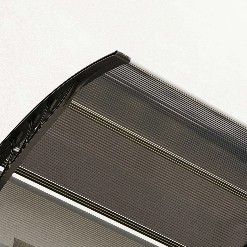 Outsunny Marquesina Exterior Para Puertas Y Ventanas 196x75 Cm Negro