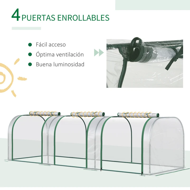 Outsunny Invernadero Caseta Para Jardín Terraza Cultivo De Planta Semilla