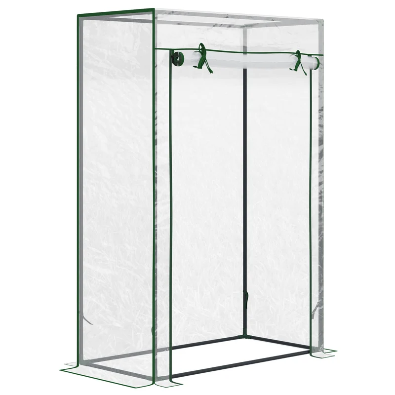 Outsunny Invernadero Con Puerta Enrollable De Acero 100x50x150 Cm Transparente