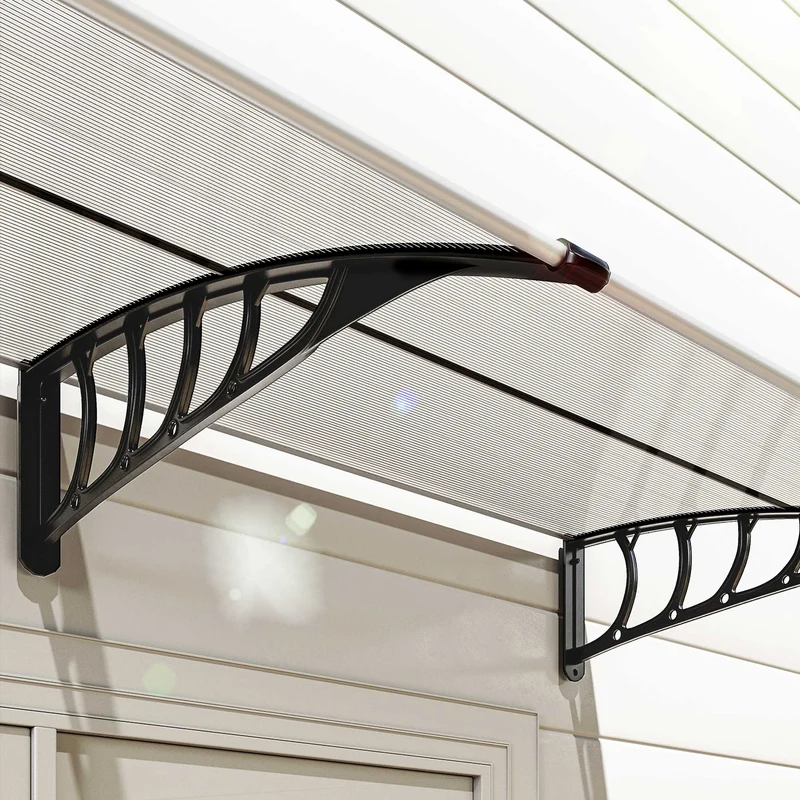 Outsunny Tejadillo De Protección 200x96 Cm Para Puertas Y Ventanas Transparente