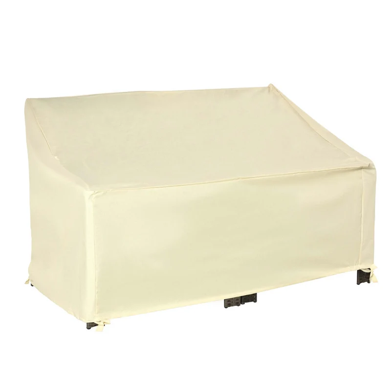 Outsunny Funda Protectora Banco 2 Plazas 140x84x56/94 Cm Tela Oxford 600d Crema