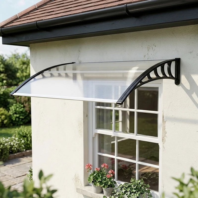 Outsunny Tejadillo De Protección Para Puertas Ventanas Contra Sol Y Lluvia