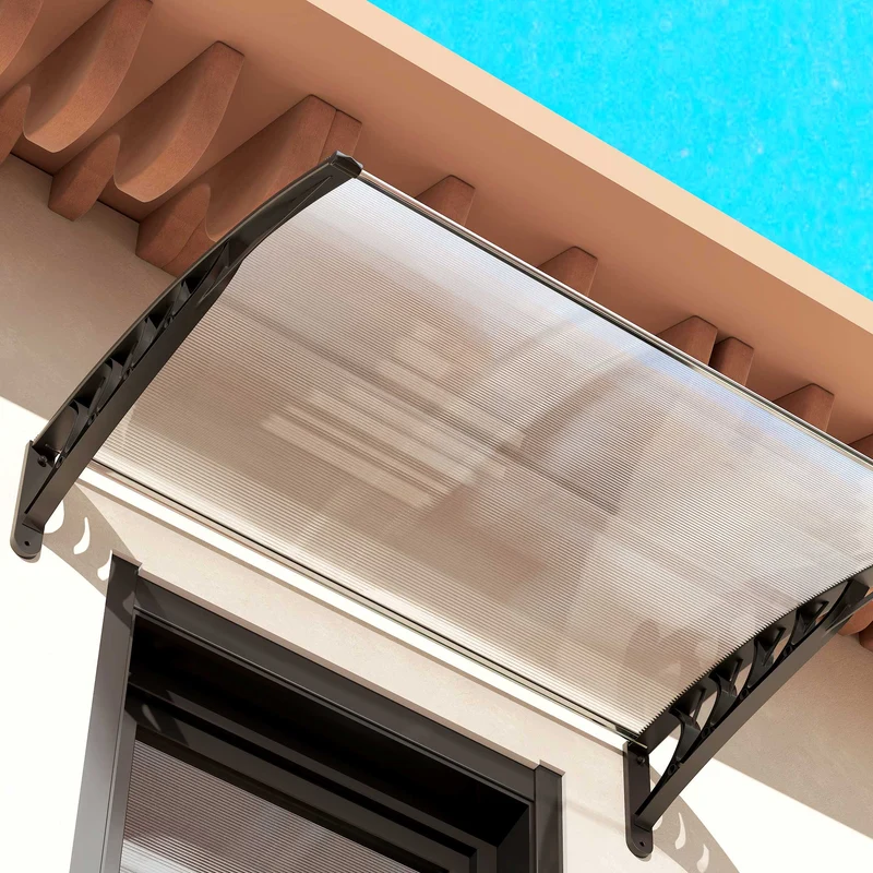 Outsunny Tejadillo De Protección Para Puertas Ventanas Contra Sol Y Lluvia