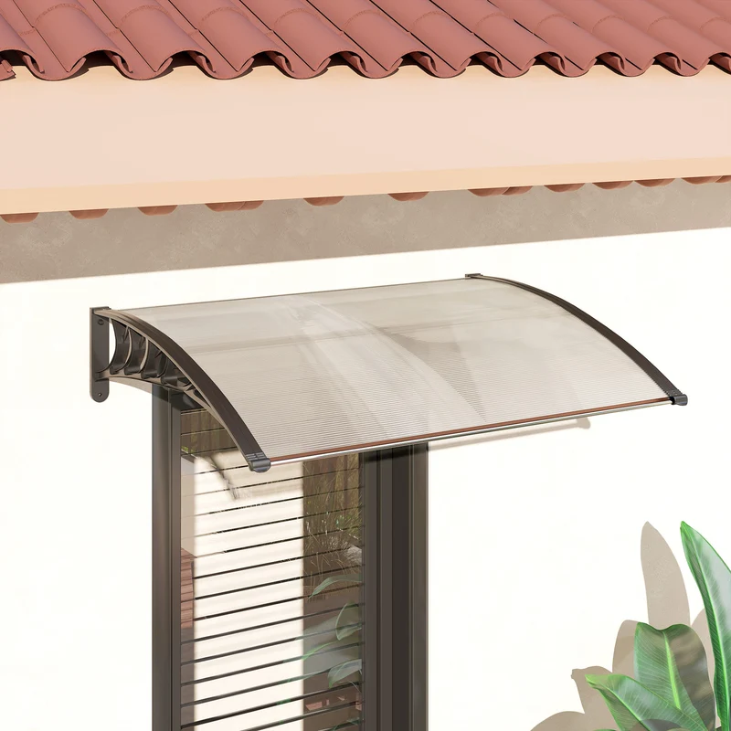 Outsunny Tejadillo De Protección Para Puertas Ventanas Contra Sol Y Lluvia