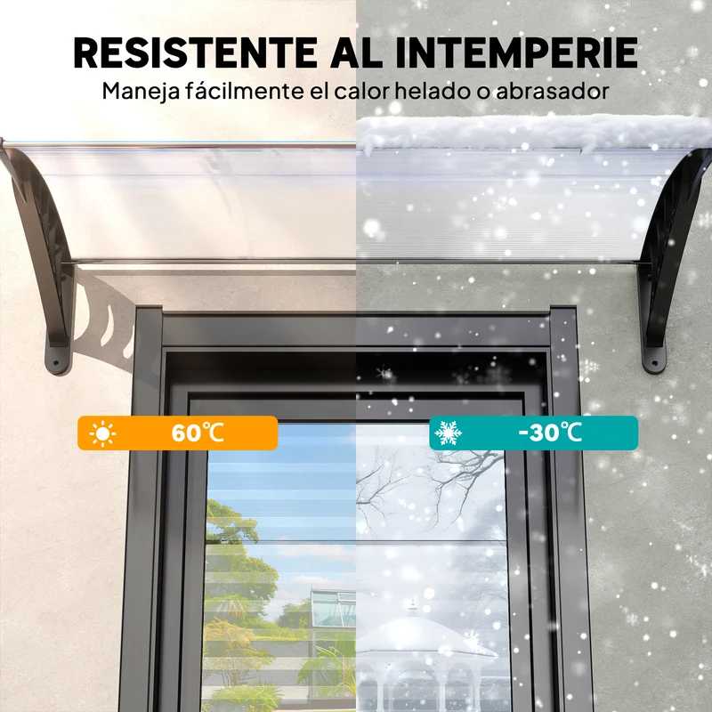 Outsunny Tejadillo De Protección Para Puertas Ventanas Contra Sol Y Lluvia