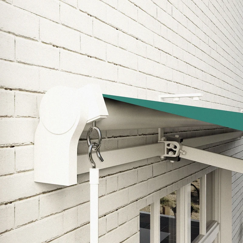 Outsunny Toldo Manual Plegable De Aluminio Con Manivela 395x245 Cm Verde