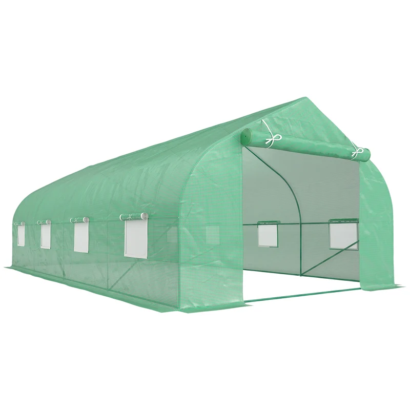 Outsunny Invernadero De Jardín 6x3x2 M Tipo Túnel Para Cultivo Plantas