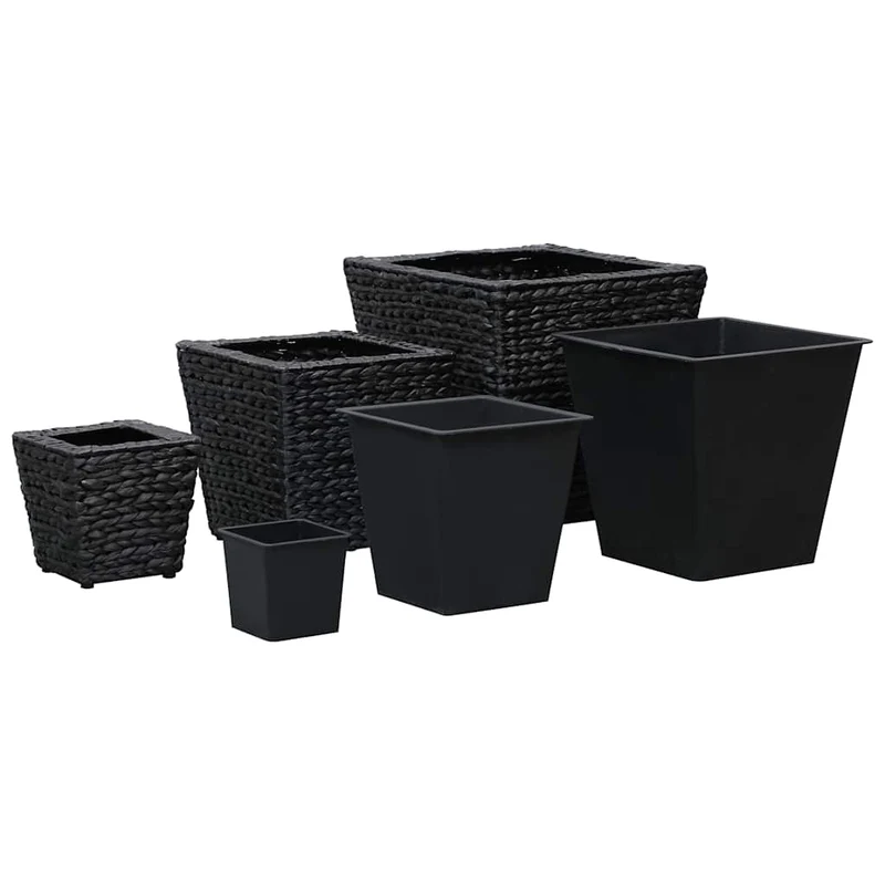 Conjunto De Arriates 3 Piezas Jacinto De Agua Negro