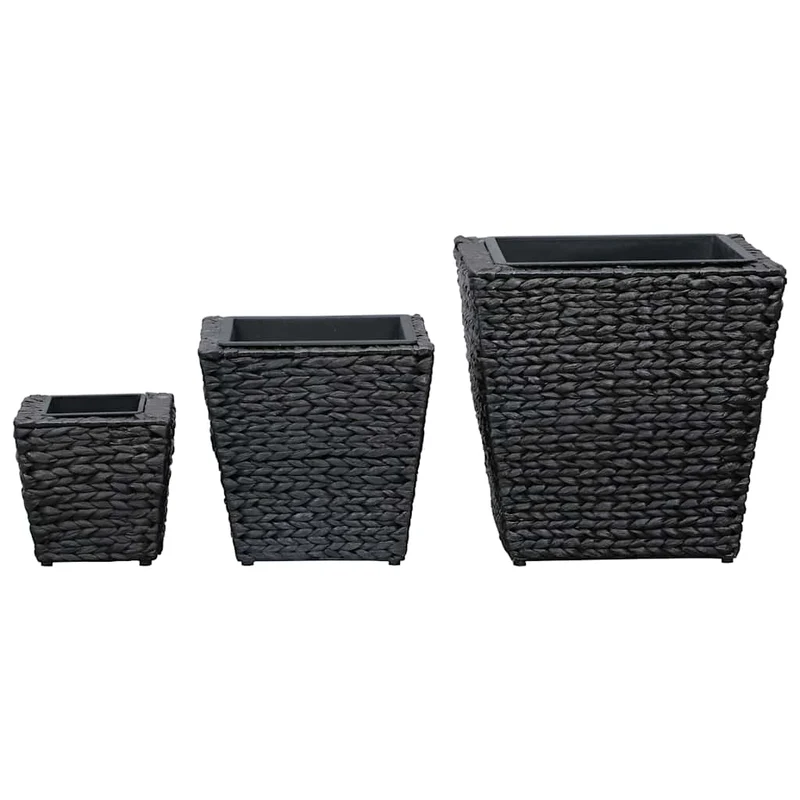 Conjunto De Arriates 3 Piezas Jacinto De Agua Negro