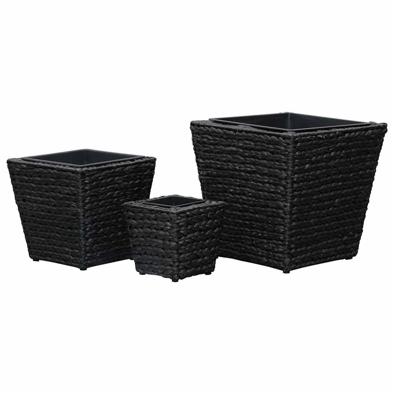 Conjunto De Arriates 3 Piezas Jacinto De Agua Negro