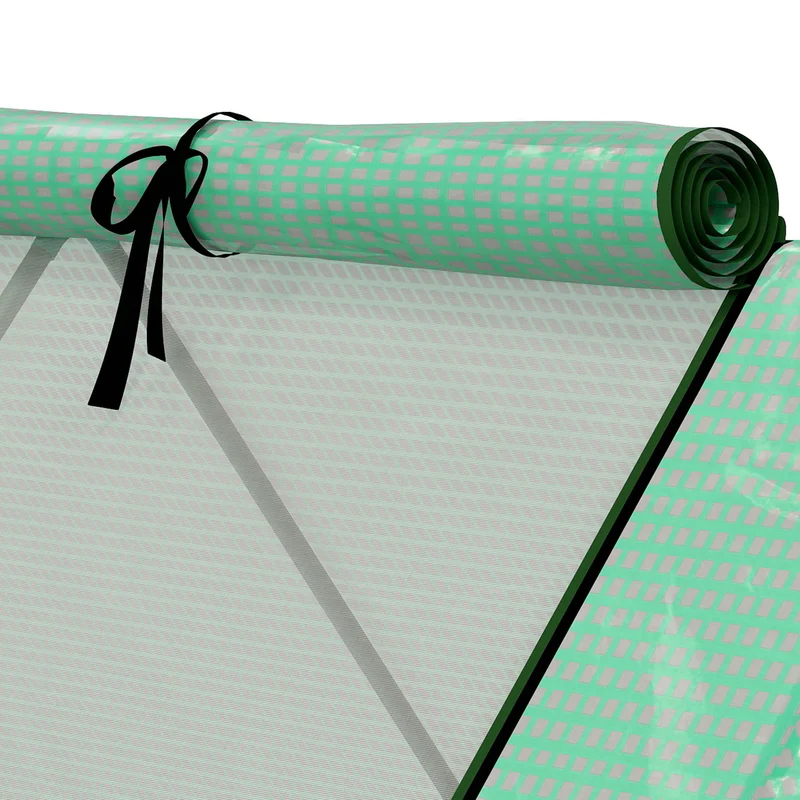 Outsunny Invernadero De Terraza 240x90x90 Cm Con Ventanas De Malla Verde