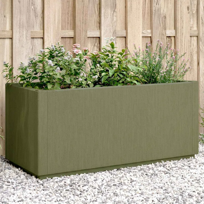 Caja De Flores De Jardín Verde 80 X 36 X 35 Cm Pp