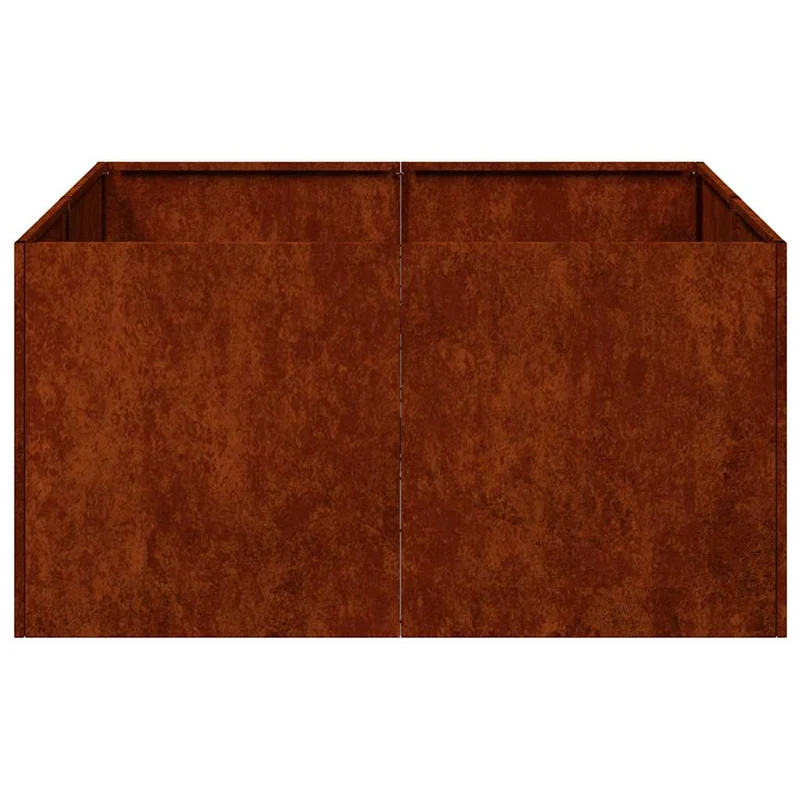 Macetero De Jardín Oxidado 80 X 80 X 40 Cm