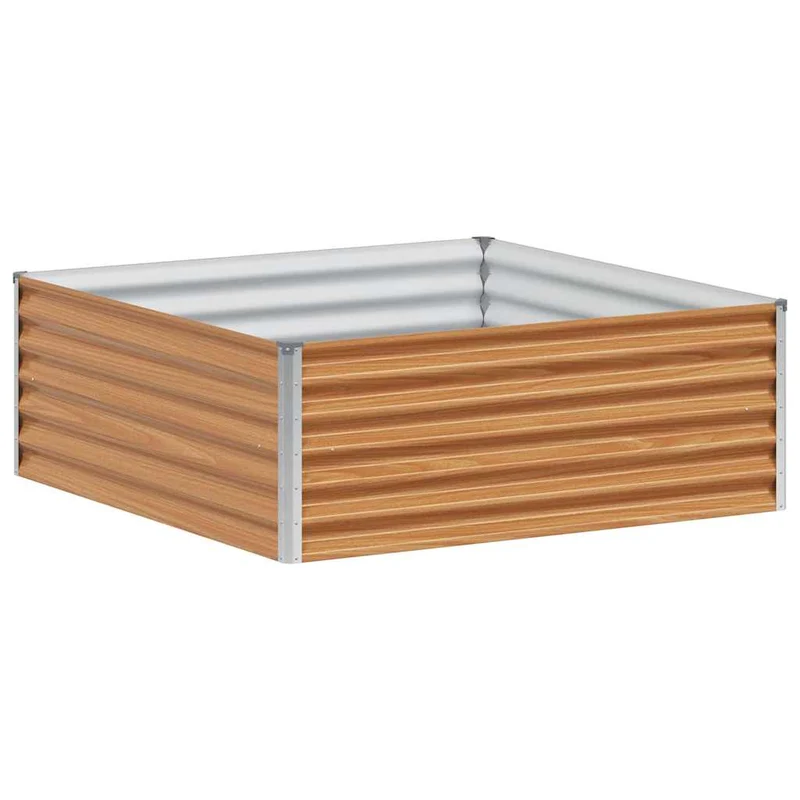 Arriate Elevado Marrón Claro 98 X 100 X 36 Cm Acero Galvanizado