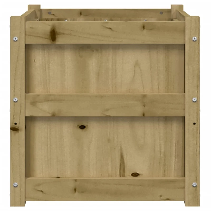 Jardinera Madera Maciza De Pino Impregnada 50x50x50 Cm