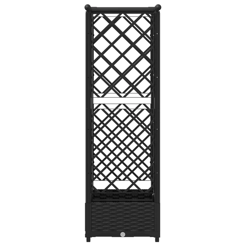 Cama Elevada Con Trellis Y Techo Negro 124 X 40 X 121 Cm Pp