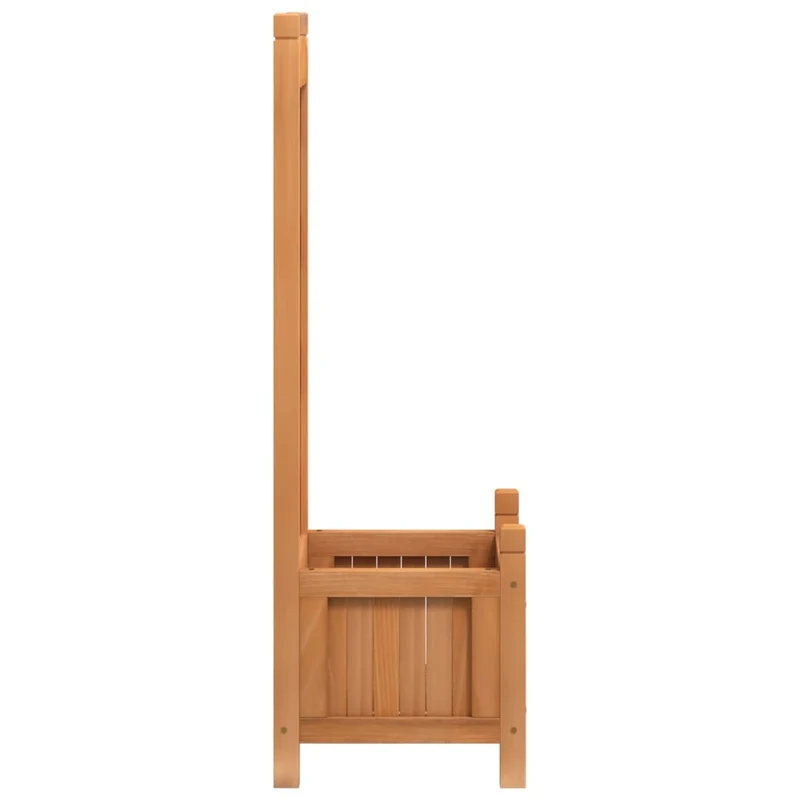 Jardinera Con Enrejado Marrón 40x30x90 Cm Madera Maciza De Abeto