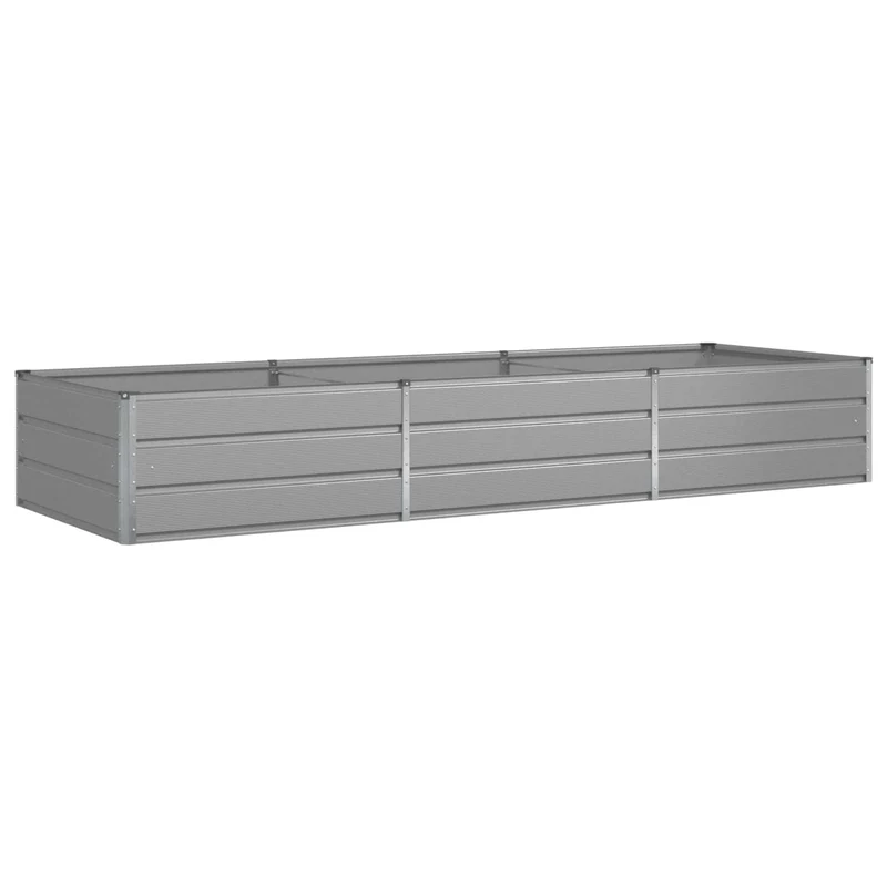 Jardinera Gris Claro 290 X 100 X 45 Cm Acero Galvanizado