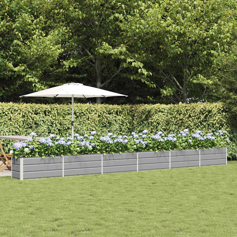 Jardinera Gris Claro 580 X 50 X 45 Cm Acero Galvanizado